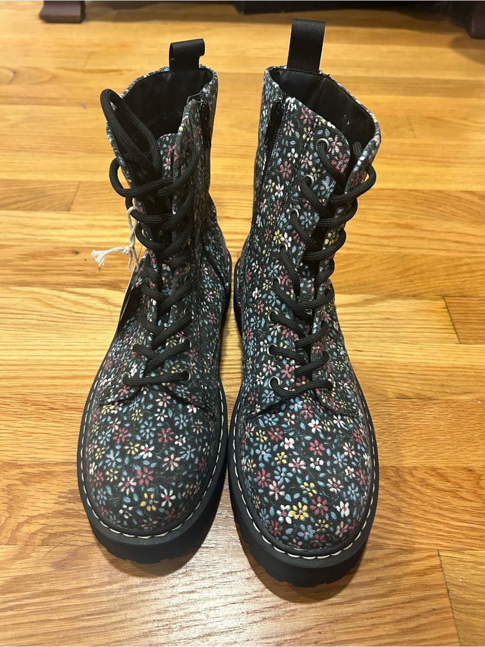 Floral Combat Boots